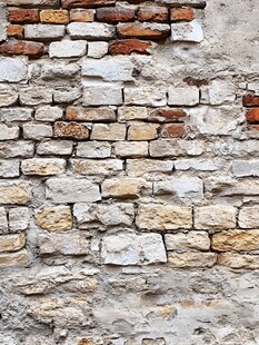 复古斑驳砖墙纹理特写