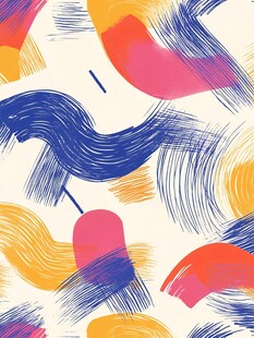 多彩抽象笔触图案纹理