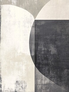 简约几何抽象风艺术画作