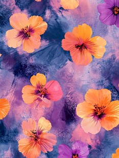 梦幻花卉图案背景设计