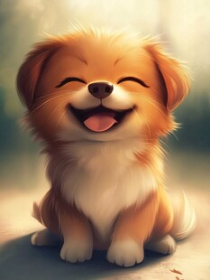 微笑的萌犬