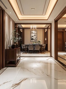 中式风格大气优雅餐厅过道