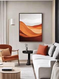 现代简约客厅的艺术挂画