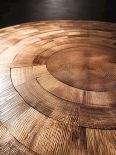 精美木质圆盘纹理特写
