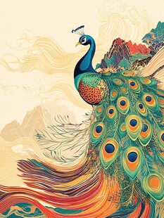国风孔雀 灵动绚丽之姿