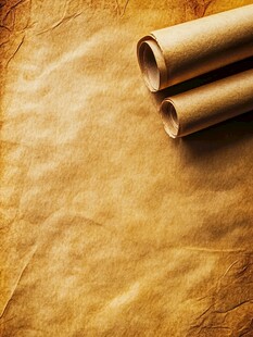 复古羊皮卷与旧纸张