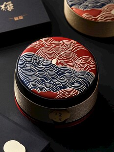 中式海浪纹精美圆盒