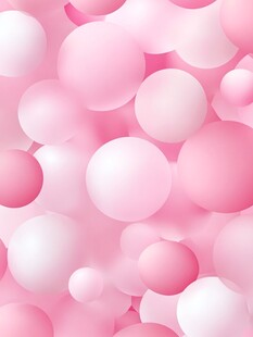 梦幻粉色气球背景图案