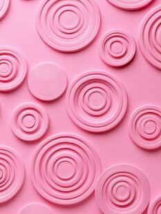 粉色立体圆圈纹理背景