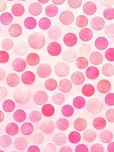 粉色圆点水彩风背景图案