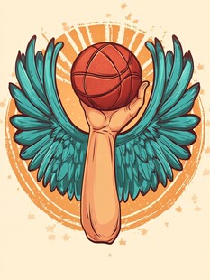 手拥羽翼篮球 梦想启航