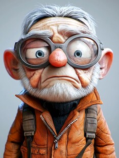 古怪可爱的老探险家形象