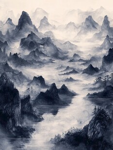 水墨山水意境图