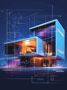 未来感科技风现代建筑设计