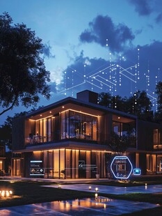 智能科技赋能现代别墅夜景