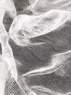 白色网纱纹理特写