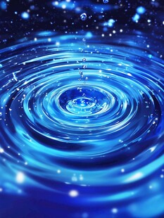 蓝色水波纹梦幻视觉效果