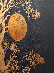 黑金中式花纹装饰艺术图