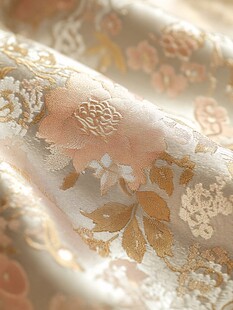 精美花卉图案丝绸面料