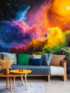 梦幻星空客厅背景墙装饰