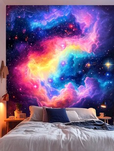 梦幻星空卧室背景墙