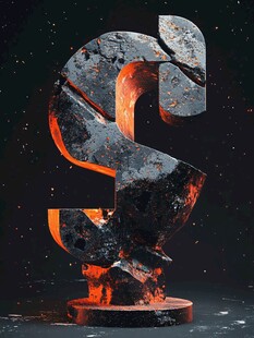 熔毁的美元符号