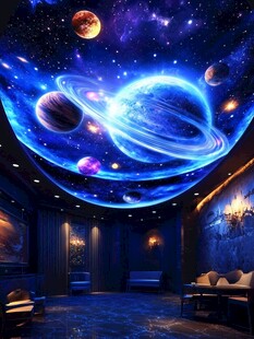 梦幻星空主题室内装饰空间