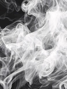 黑白缭绕烟雾艺术画面