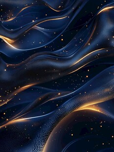 梦幻蓝金流动科技背景图