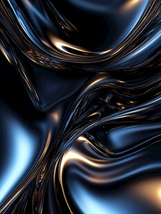 金属质感流体抽象背景图