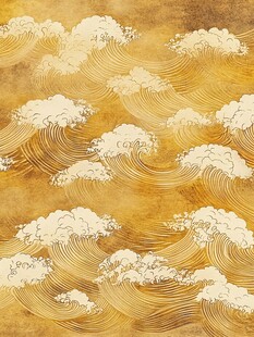 中式古典海浪纹装饰图案