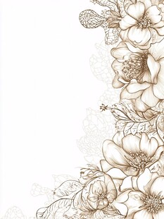 花卉线条装饰图案设计