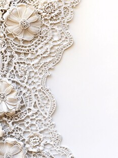 精致白色蕾丝花边装饰