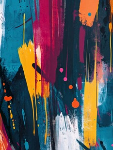 抽象色彩笔触艺术画作