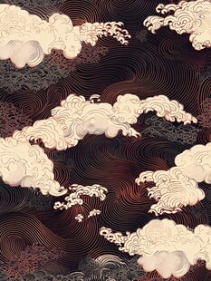 中式古典云纹图案设计