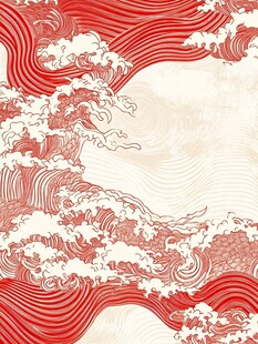 日式红浪纹样背景图