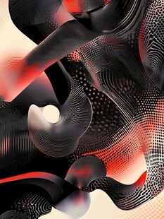 抽象动感几何艺术图案