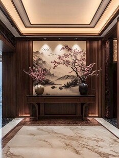 中式典雅玄关的艺术景致