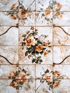 复古花卉瓷砖图案设计