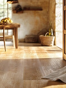 温馨木质风室内地板场景