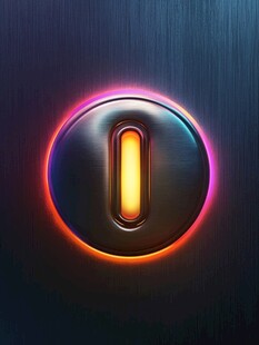 炫酷发光电源按钮图标