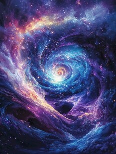 梦幻绚丽的宇宙漩涡景象