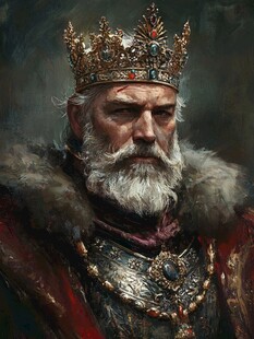 威严国王肖像