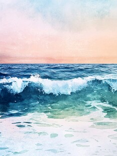 梦幻海浪绘景