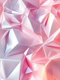 梦幻粉色几何立体背景图