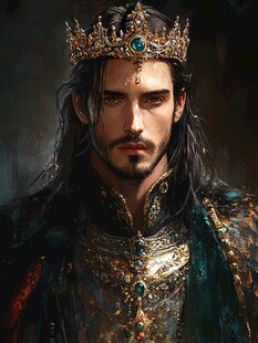神秘威严的中世纪男性国王