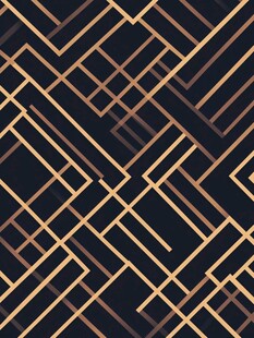 黑金几何线条无缝图案