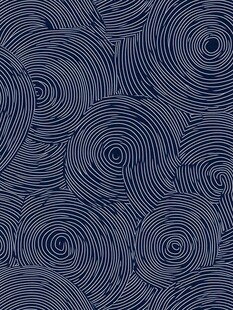 深蓝色螺旋线条无缝图案