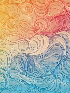 梦幻渐变线条波浪纹理图