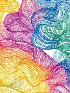 多彩动感线条抽象艺术图案